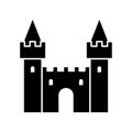 Castle icon vector design template basic RGB