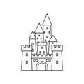 Castle icon vector. Fortress illustration sign. Stronghold symbol. tower logo.