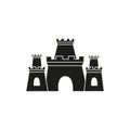 Castle icon vector. Fortress illustration sign. Stronghold symbol. tower logo.