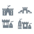 Castle icon Vector Illustration design Logo Royalty Free Stock Photo