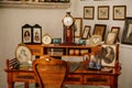 Castle interior. Cabinet with writing desk. Castle Grabstejn, Ancient medieval gothic chateau near Chotyne, Liberec Region, Czech Royalty Free Stock Photo