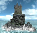 Castle on a island Royalty Free Stock Photo