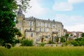 Castle of Jonzac view from the ramparts in charente maritime france