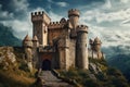 Castle keep Medieval fantasy Photo Royalty Free Stock Photo
