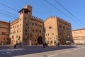 Castle of King Enzo in Piazza Nettuno in Bologna in a sunny day