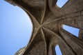 Castle of the Knights Hospitallers from below in the city of Rhodes, Greece, horizontal Royalty Free Stock Photo