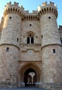 Castle of the Knights, Old Town of Rhodes Island, Greece, Europe Royalty Free Stock Photo