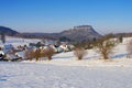 Castle Koenigstein in Elbe sandstone mountains