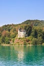 Castle on Lake Worth in Carinthia, Austria Royalty Free Stock Photo