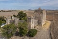 Aerial view of the castle of Las Aguzaderas in the municipality of El Coronil, Spain.