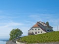 Castle in Lavaux vineyards, Switzerland Royalty Free Stock Photo