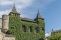 Castle Lichtenstein - Auxiliary building with tower Royalty Free Stock Photo