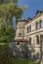 Castle Lichtenstein - Auxiliary building with tower Royalty Free Stock Photo