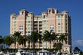 Castle like apartment building in south florida Royalty Free Stock Photo