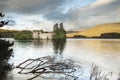 Castle on Loch an Eilein in Scotland. Royalty Free Stock Photo