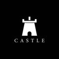 Castle logo vector icon Royalty Free Stock Photo