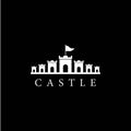 Castle logo vector icon Royalty Free Stock Photo