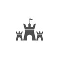 castle logo vector ilustration template illustration Royalty Free Stock Photo
