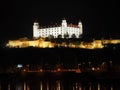 Bratislava -Castle night - SLovakia Royalty Free Stock Photo