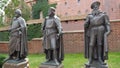 Castle in Malbork, Poland. Statues of the Teutonic Grand Masters Royalty Free Stock Photo