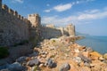 Castle Mamure Kalesi in Anamur, Turkey Royalty Free Stock Photo