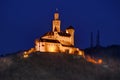 Castle Marksburg on Rhine river, Germany - night picture Royalty Free Stock Photo