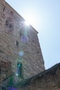 Castle medieval in Carcassonne with sun day France Royalty Free Stock Photo