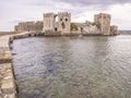 The Castle of Methoni is a medieval fortification in the port town of Methoni, Messenia, in southwestern Greece. Royalty Free Stock Photo