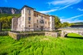 Castle moat fosse dry grass Albere palace in Trento Trentino Italy Royalty Free Stock Photo