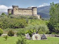 Castle Mombeltran, mountain range of Gredos, Spain Royalty Free Stock Photo