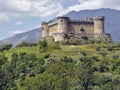 Castle Mombeltran, mountain range of Gredos, Spain Royalty Free Stock Photo