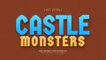 castle monsters editable text effect Royalty Free Stock Photo