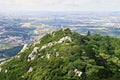 The Castle of the Moors in Sintra, Portugal - View from Palace of Pena Royalty Free Stock Photo