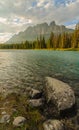 Castle Mountain Banff Sunset Vertical Royalty Free Stock Photo