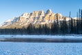 Castle Mountain in the Canadian Rockies Royalty Free Stock Photo