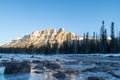 Castle Mountain in the Canadian Rockies Royalty Free Stock Photo