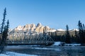 Castle Mountain in the Canadian Rockies Royalty Free Stock Photo