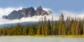 Castle Mountain in Canadian Rockies Royalty Free Stock Photo