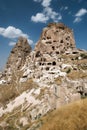 Castle-mountain of Uchisar, Cappadocia, Turkey Royalty Free Stock Photo
