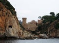 Castle in the mountains. Spain. Mountain landscape. Lovely background.