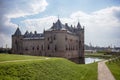 The castle Muiderslot in the village Muiden in Holland, the Netherlands, Europe