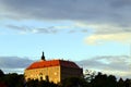 Castle in Namest over Oslava in sunset Royalty Free Stock Photo