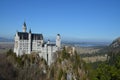 Castle Neuschwanstein at bright sunshine