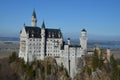 Castle Neuschwanstein at bright sunshine