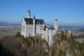 Castle Neuschwanstein at bright sunshine
