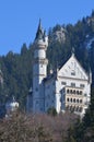 Castle Neuschwanstein at bright sunshine