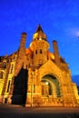 Castle night scene in victoria bc Royalty Free Stock Photo