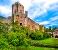 Castle of ninfa ruins and garden in Lazio - Latina province - Italy landmark