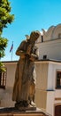 Sculpture of a holy man in the castle in Nitra, Slovakia Royalty Free Stock Photo