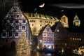 Castle of Nuremberg at Night Royalty Free Stock Photo